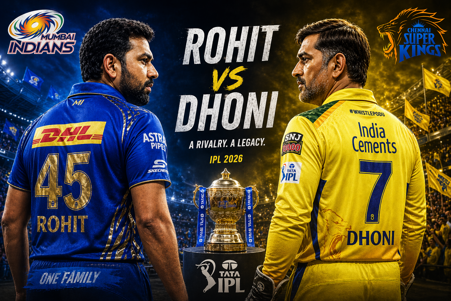 MI vs CSK Clash at Wankhede: Dhoni and Rohit Fitness Doubts Loom Over High-Stakes Encounter