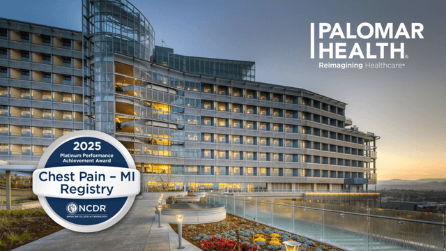 Palomar Health Named Among Nation’s Top Performing Hospitals for Treatment of Heart Attack Patients for the Ninth Consecutive Year 